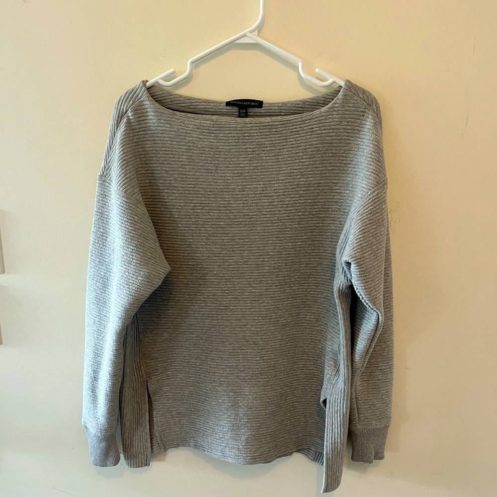 Wide-neck Banana Republic sweater.